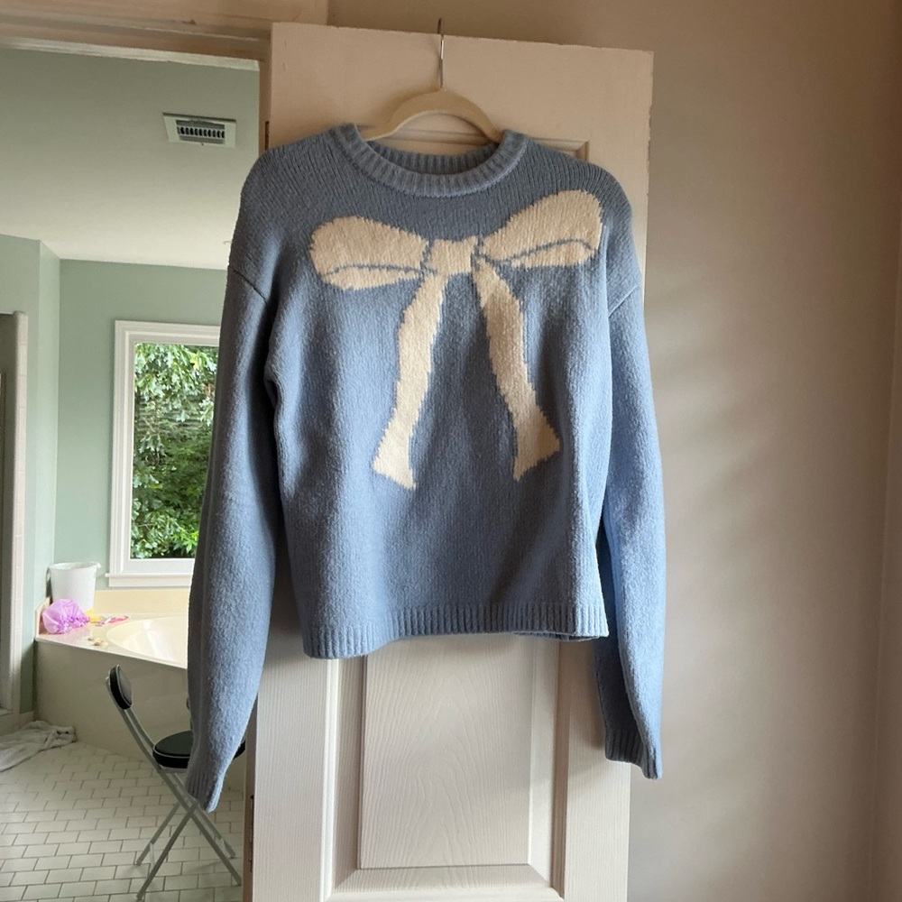 Blue Target Bow Sweater